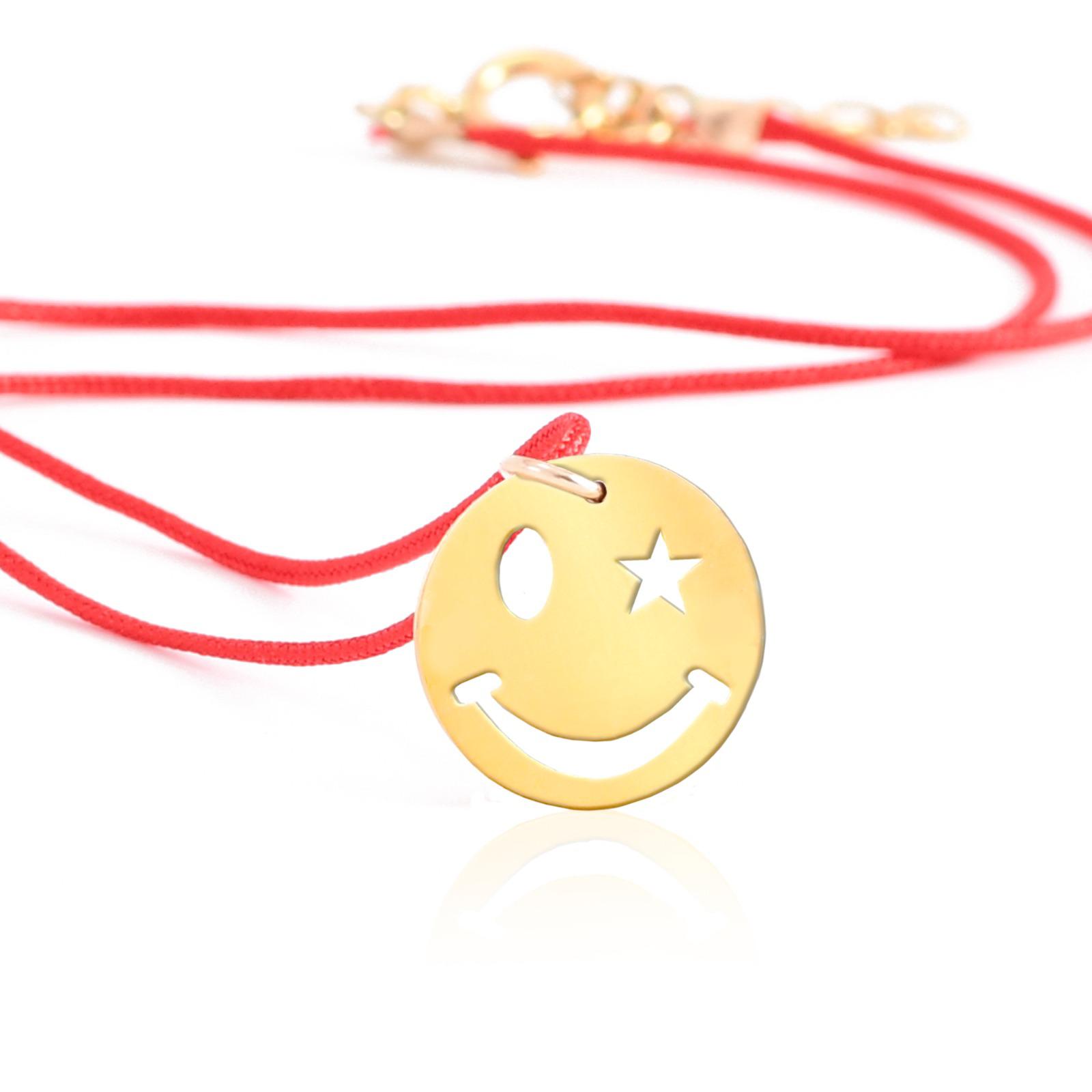 red Line smiley knecklace 18k Gold Redline Jewelry Smiley Chain